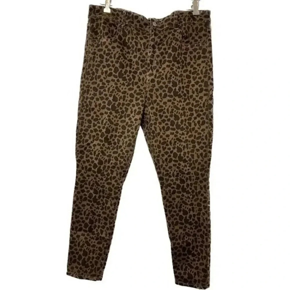 American Eagle Curvy Brown Leopard Print Jegging Jeans - Picture 2 of 5